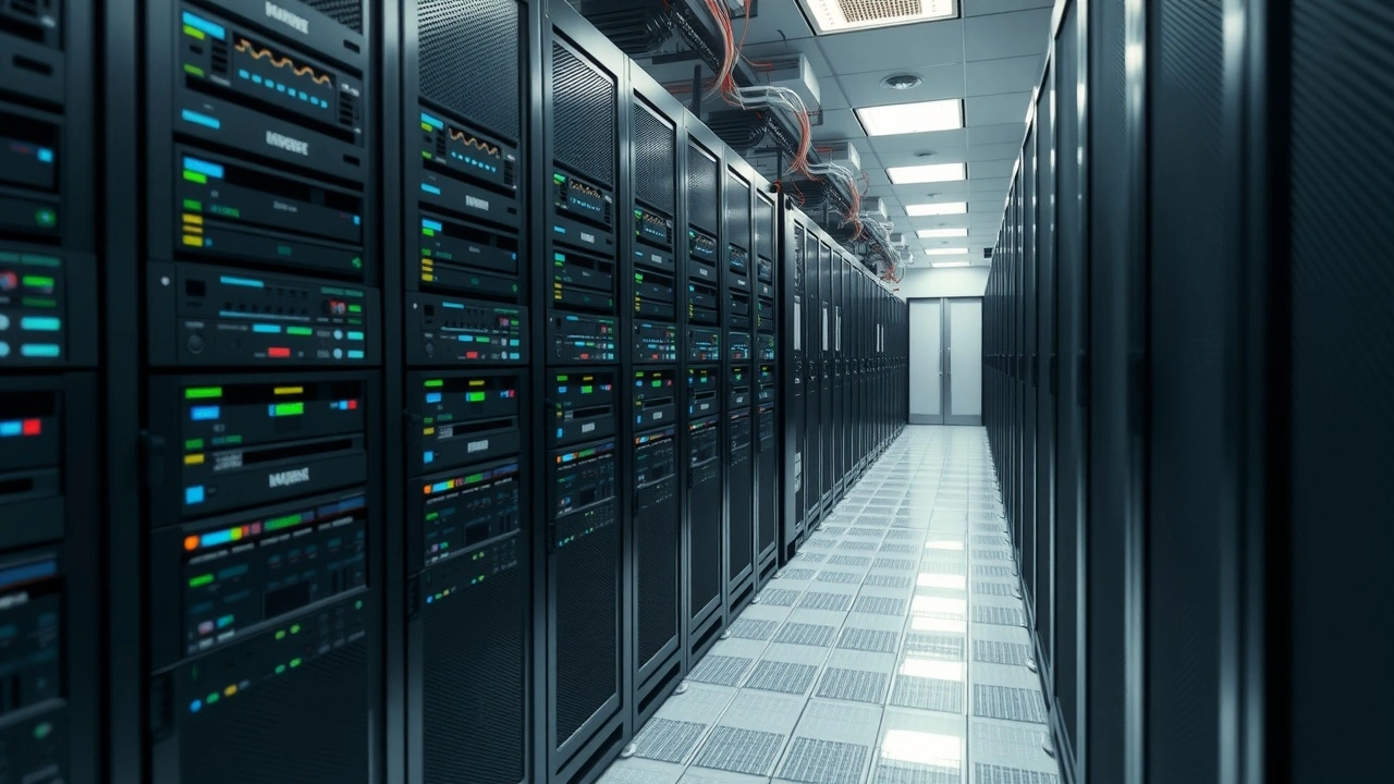 serveurs d'hébergement web dans un centre de données