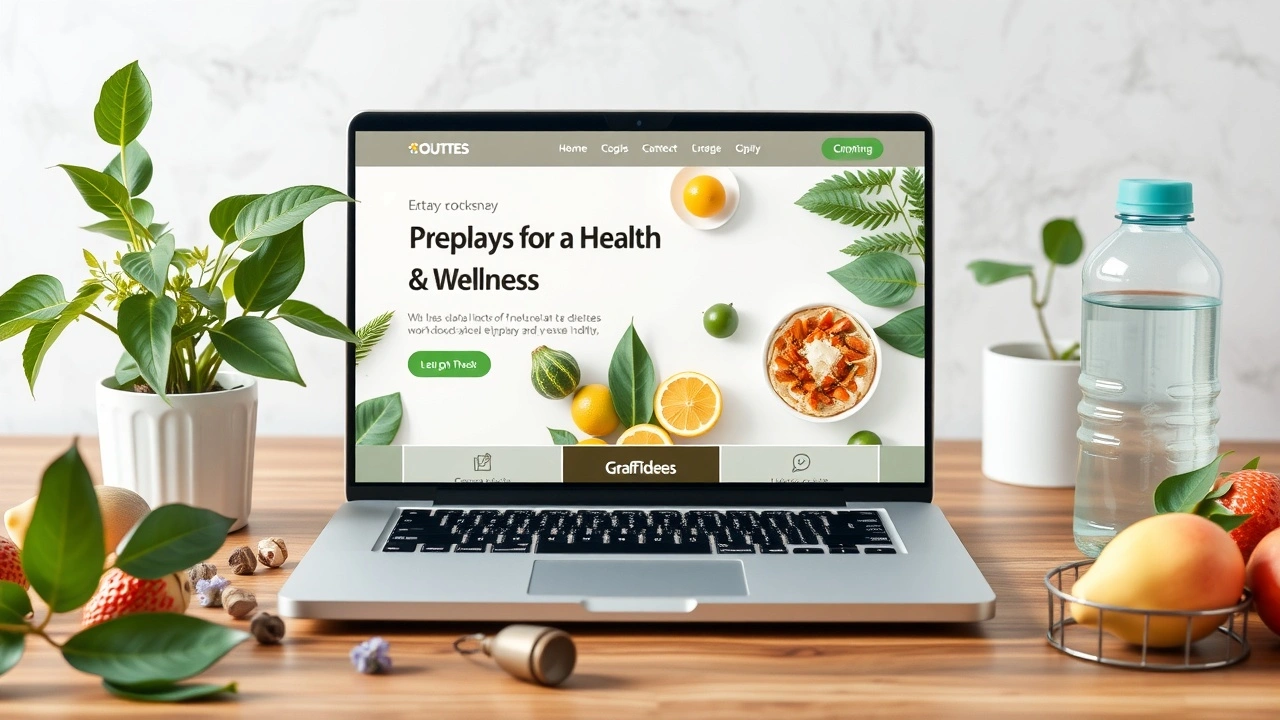 une vue d'un site de santé sur un ordinateur portable