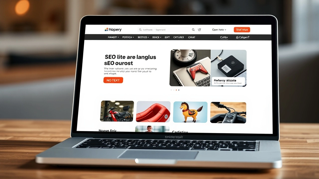 ordinateur portable affichant un site web SEO