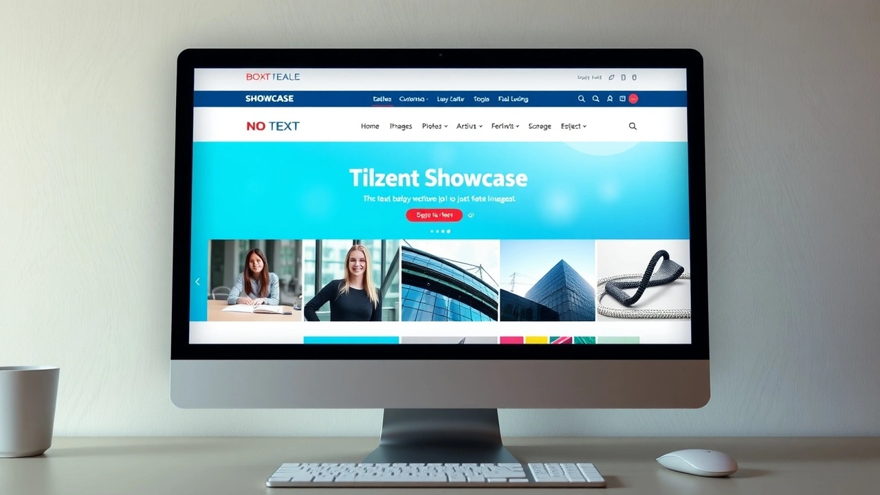 site vitrine moderne sur un écran d'ordinateur