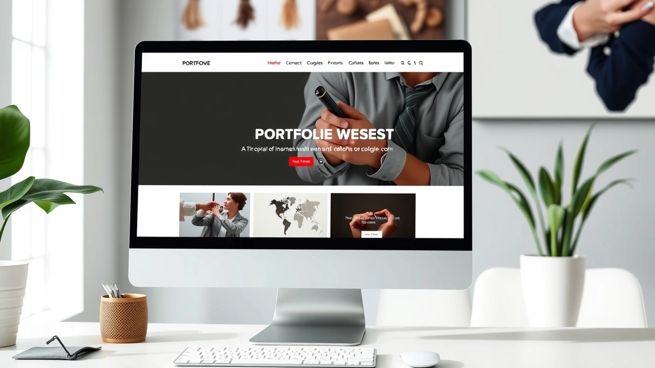 site vitrine sur un ordinateur avec un design moderne