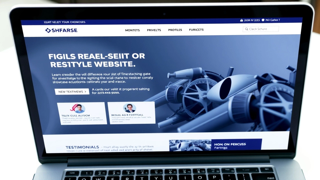 site vitrine affichant des témoignages sur un ordinateur