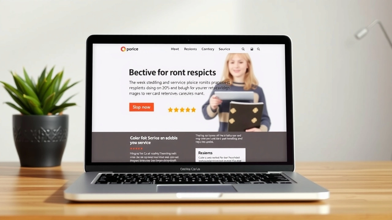 dispositif de site web de critiques de services sur un ordinateur