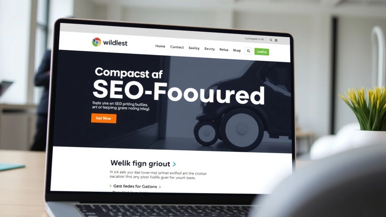 photo dun site web SEO sur un ordinateur portable