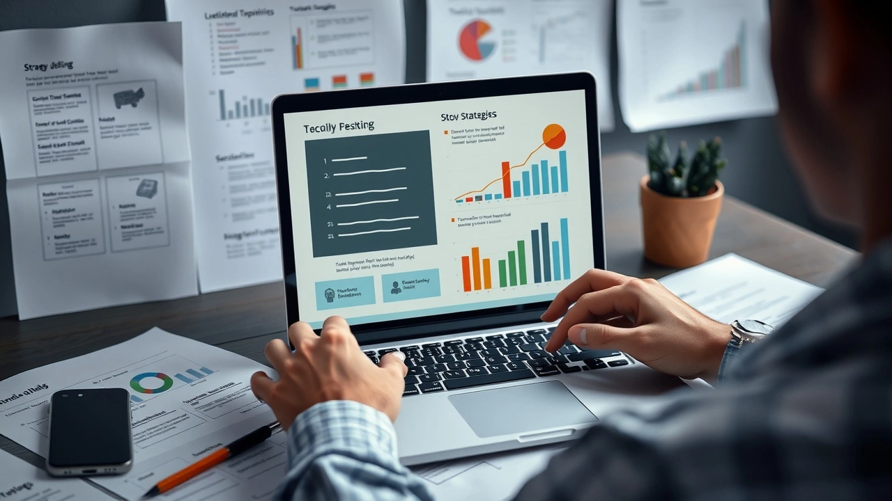 person présentant des stratégies de storytelling avec un ordinateur