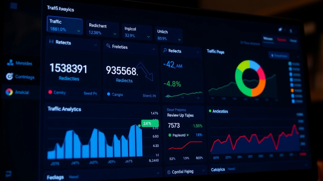 tableau de bord digital montrant des redirections de site web