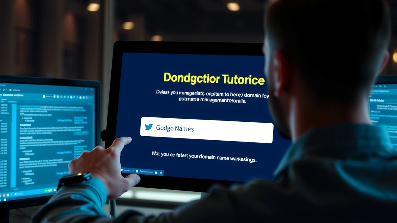 person utilisant un tutoriel sur la gestion de nom de domaine