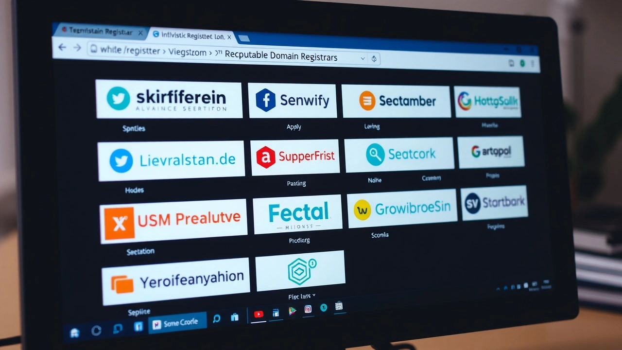 capture d ecran de registrars de domaines fiables