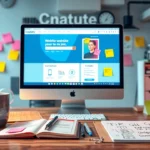 Une image montrant un espace de travail créatif pour la création de noms de domaine uniques.