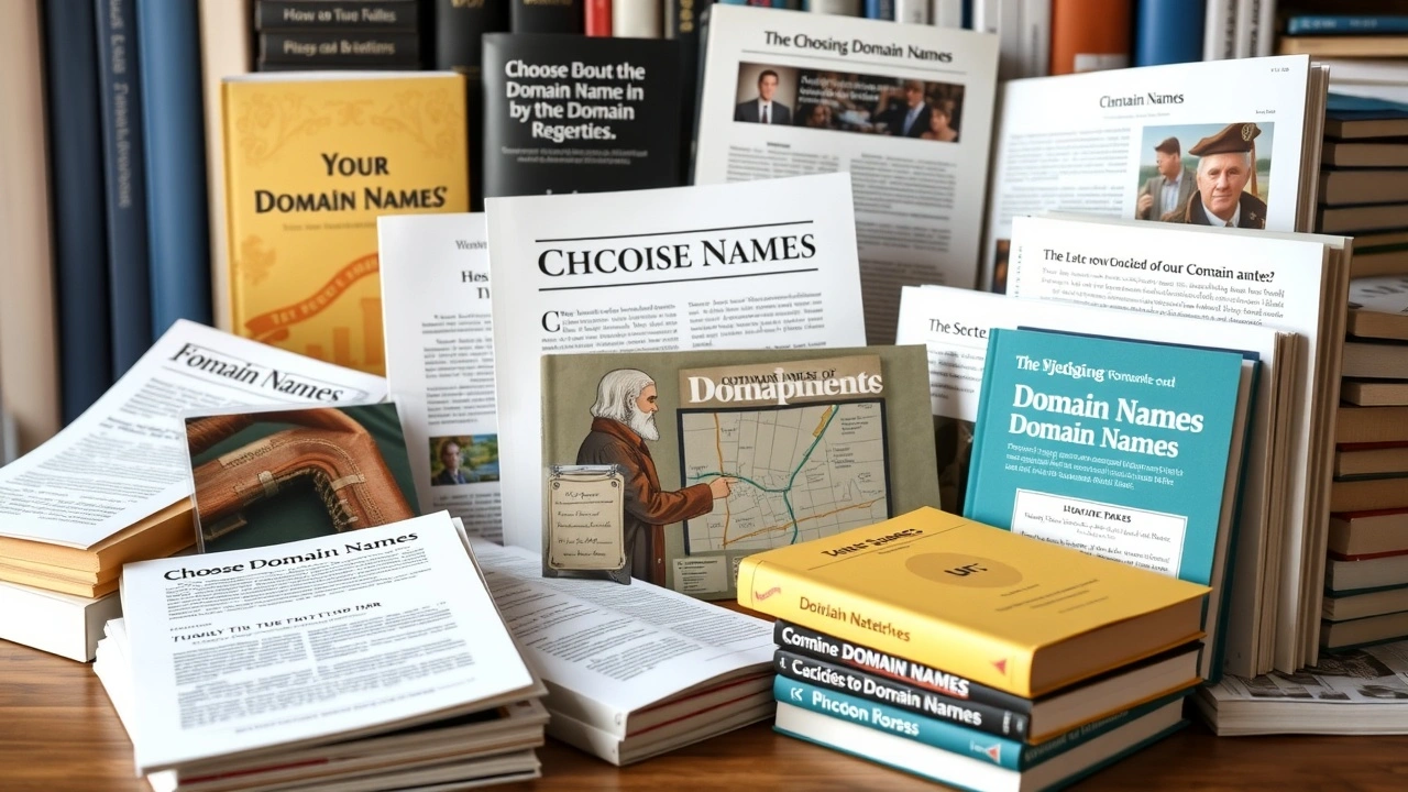 collection de livres et guides sur les noms de domaine