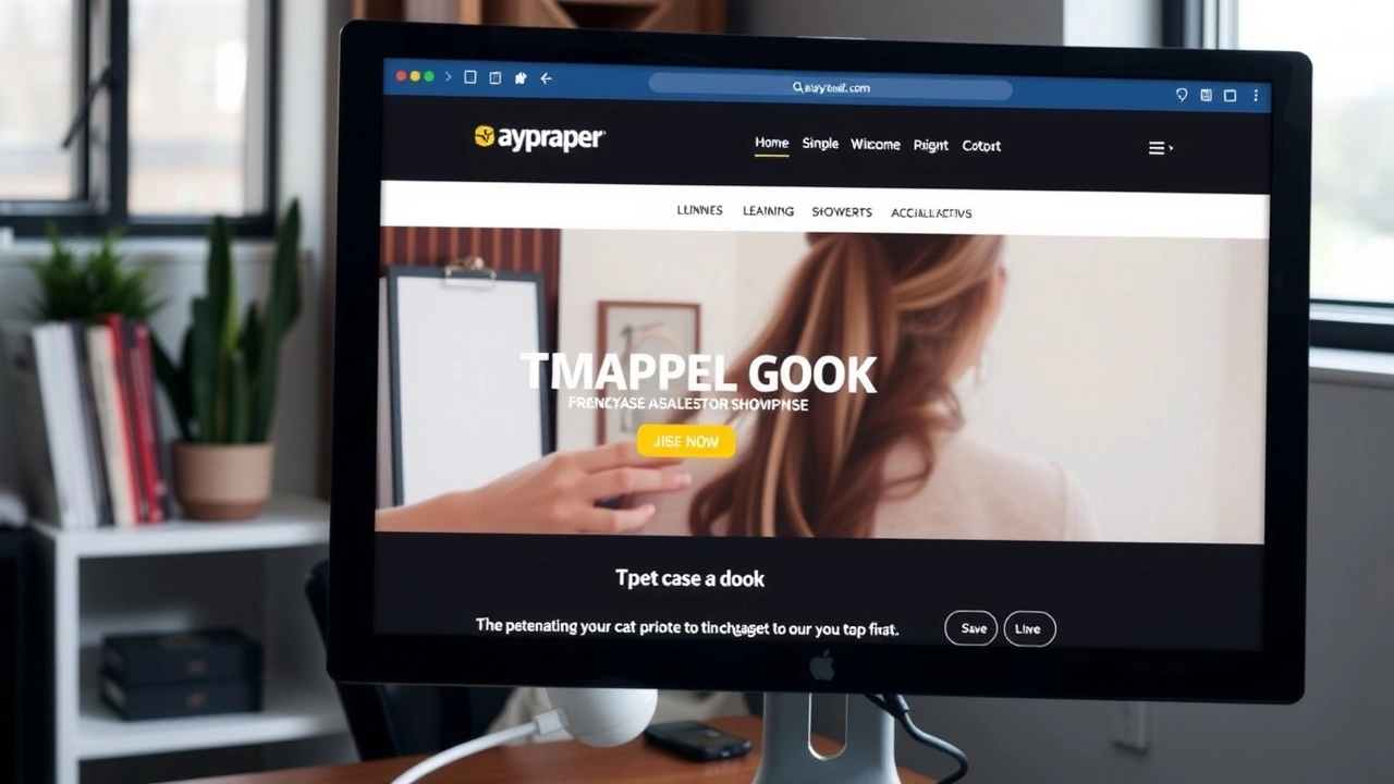 site vitrine personnalisé sur un écran d'ordinateur