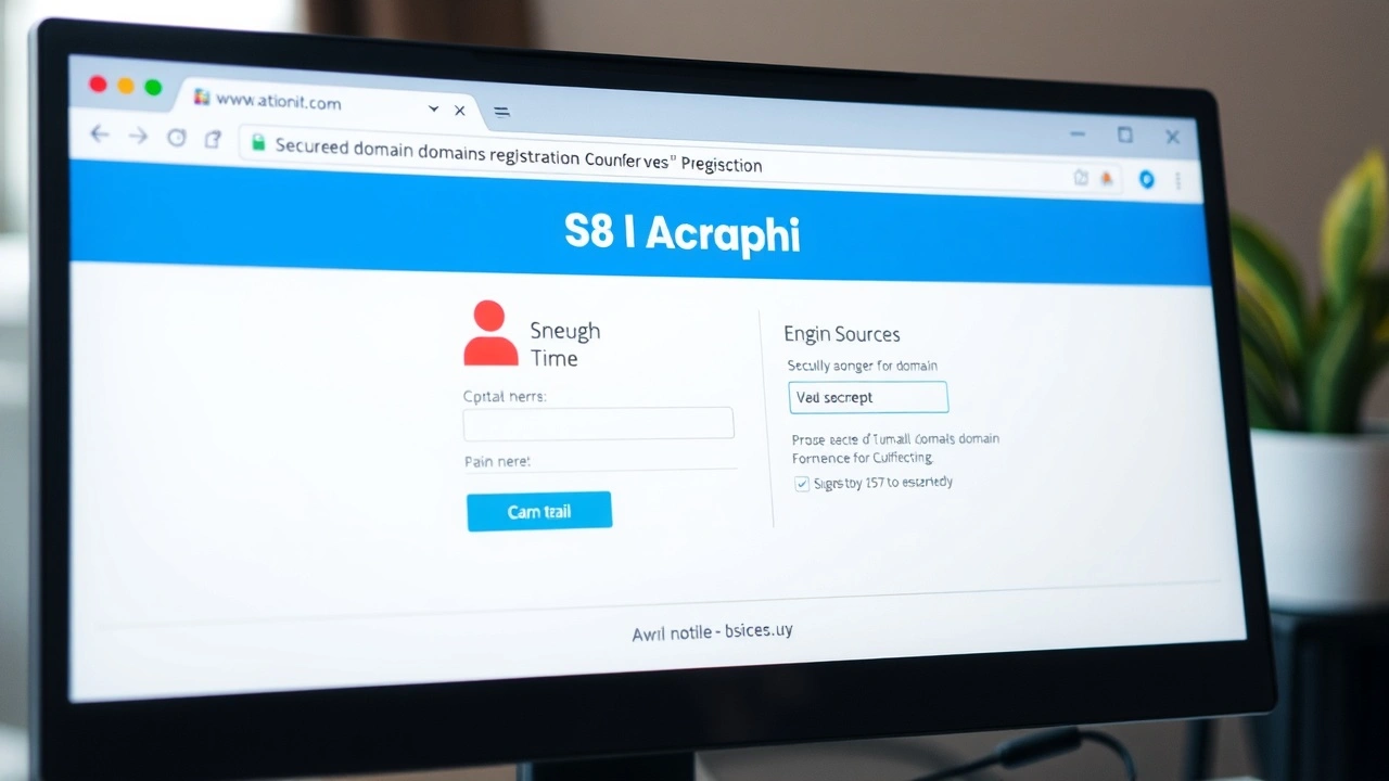 écran d'ordinateur montrant une interface de domaine sécurisé