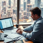 Une personne frustrée examinant des noms de domaine sur un ordinateur.