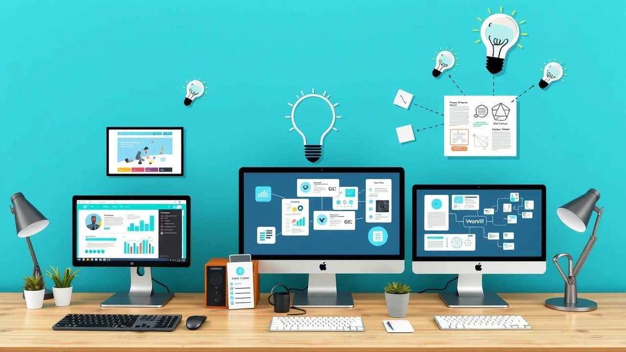 idées de projets numériques sur des bureaux