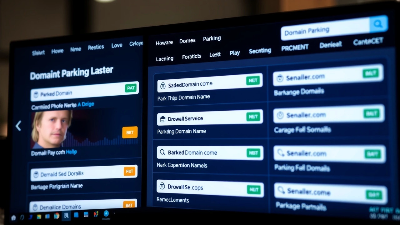interface de stationnement de domaine sur un écran dordinateur