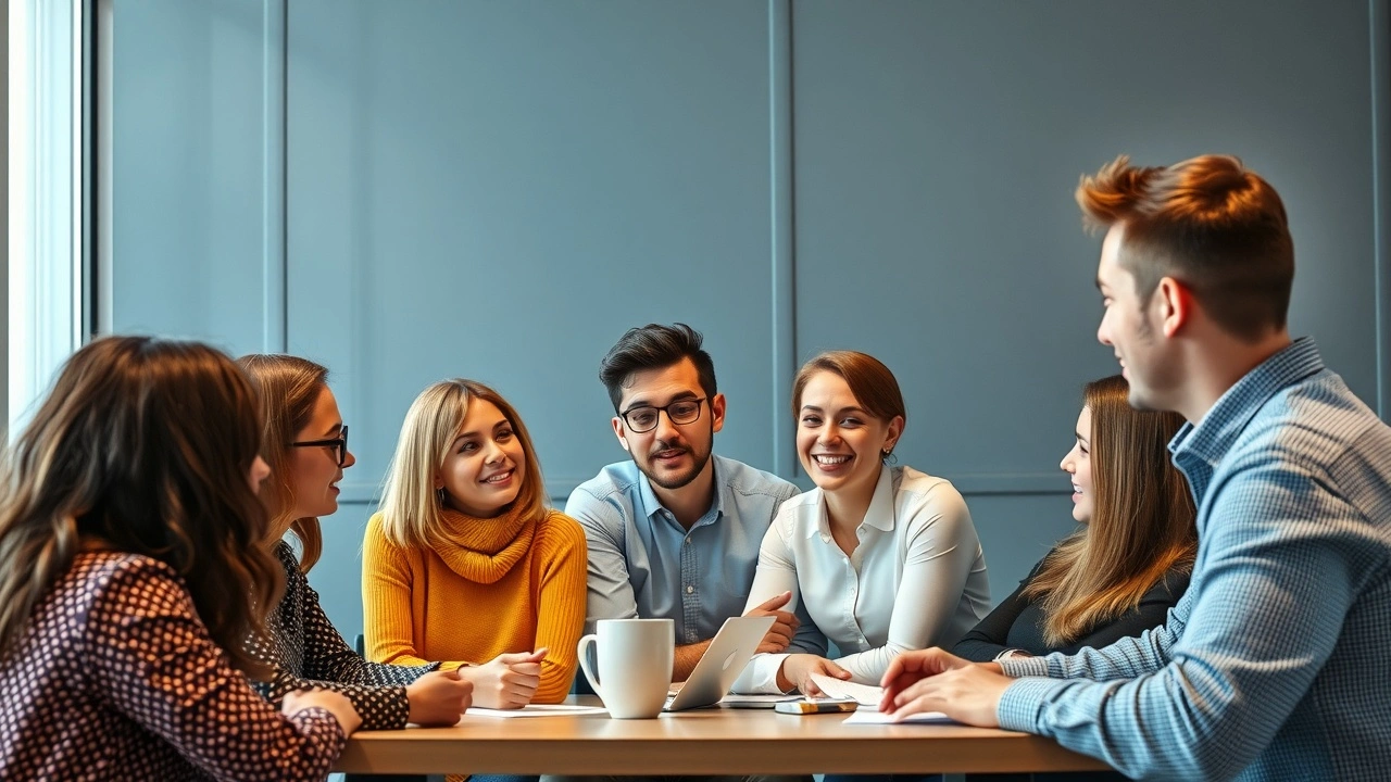 groupe discutant des avis clients sur la revente de nom de domaine