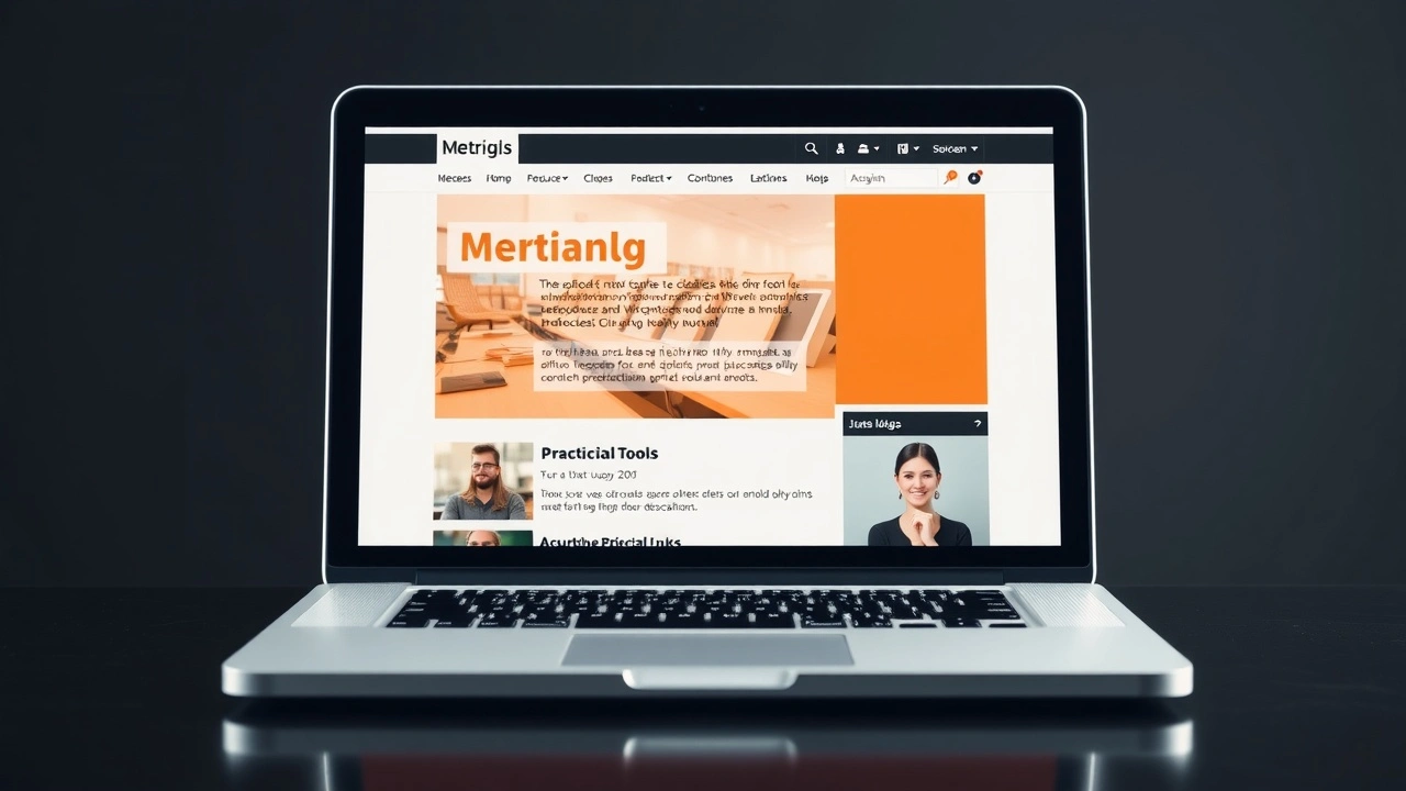 ordinateur portable montrant un blog avec des ressources