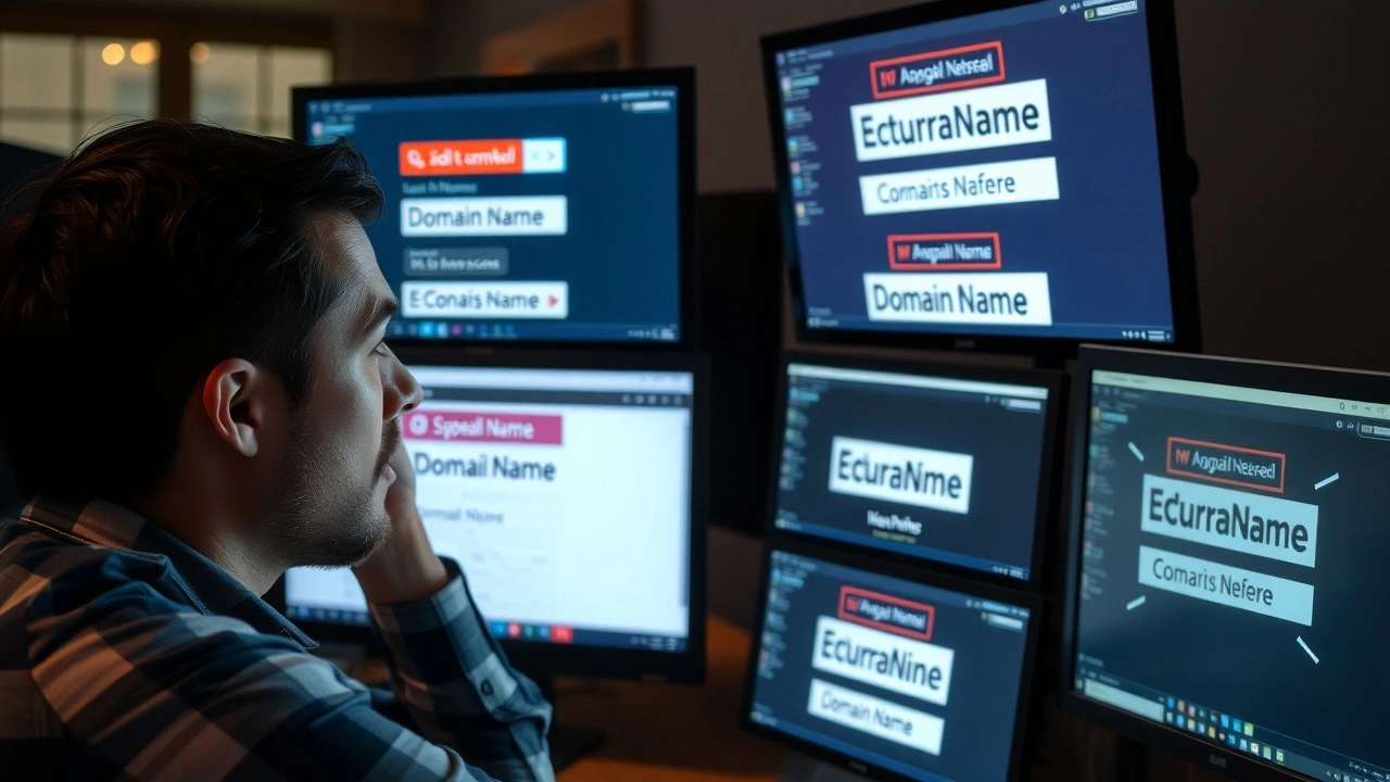 person perplexed par des choix de noms de domaine