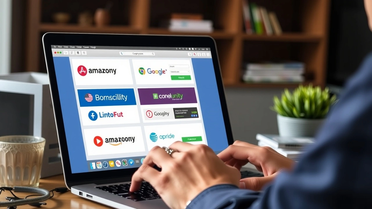 person comparant registraires de domaine sur un ordinateur