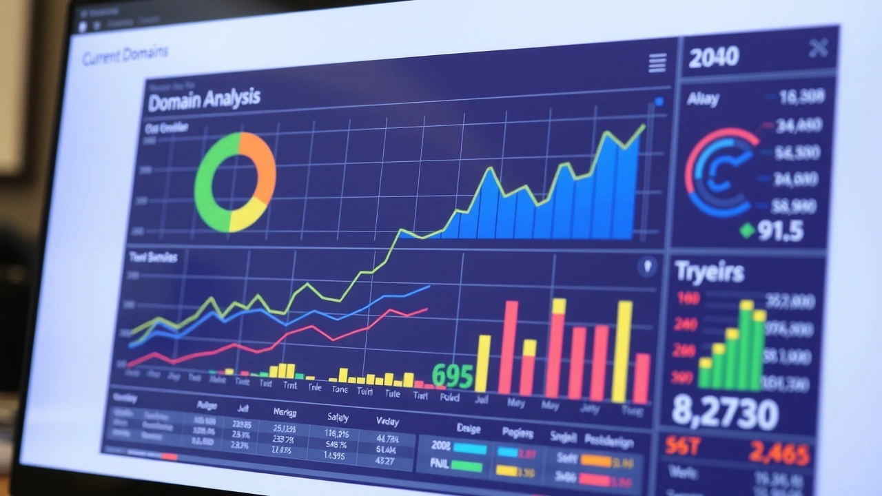 graphique d'analyse du marché des noms de domaine