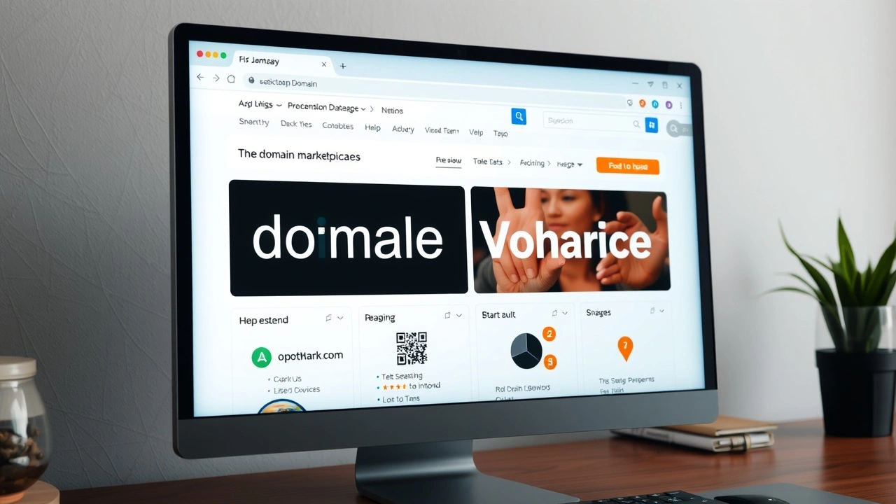 marches de domaine sur un écran d'ordinateur