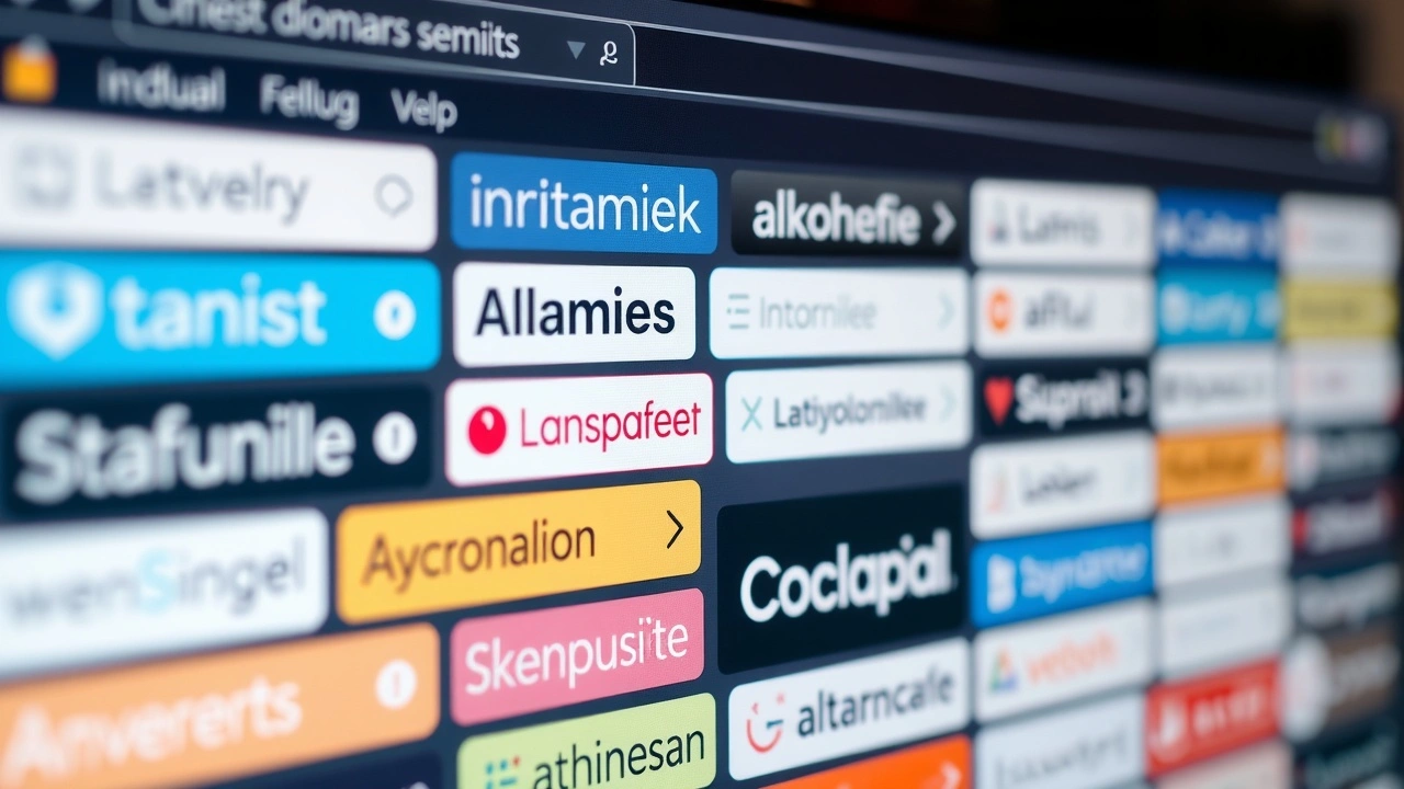 vue rapprochee de nouveaux noms de domaine sur un ordinateur