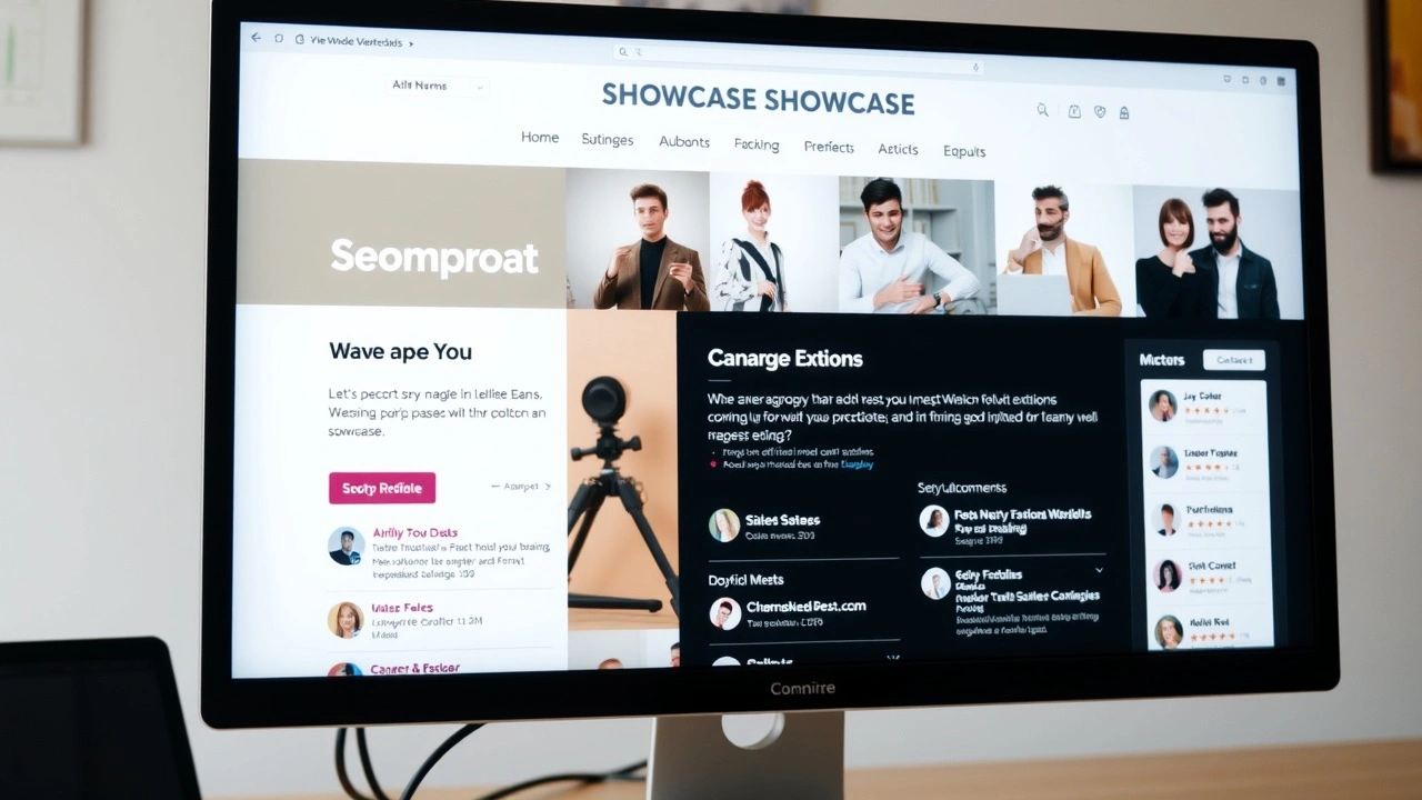 site vitrine moderne sur un écran d'ordinateur
