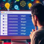 Illustration de la sélection d'un nom de domaine pour une marque et le SEO.