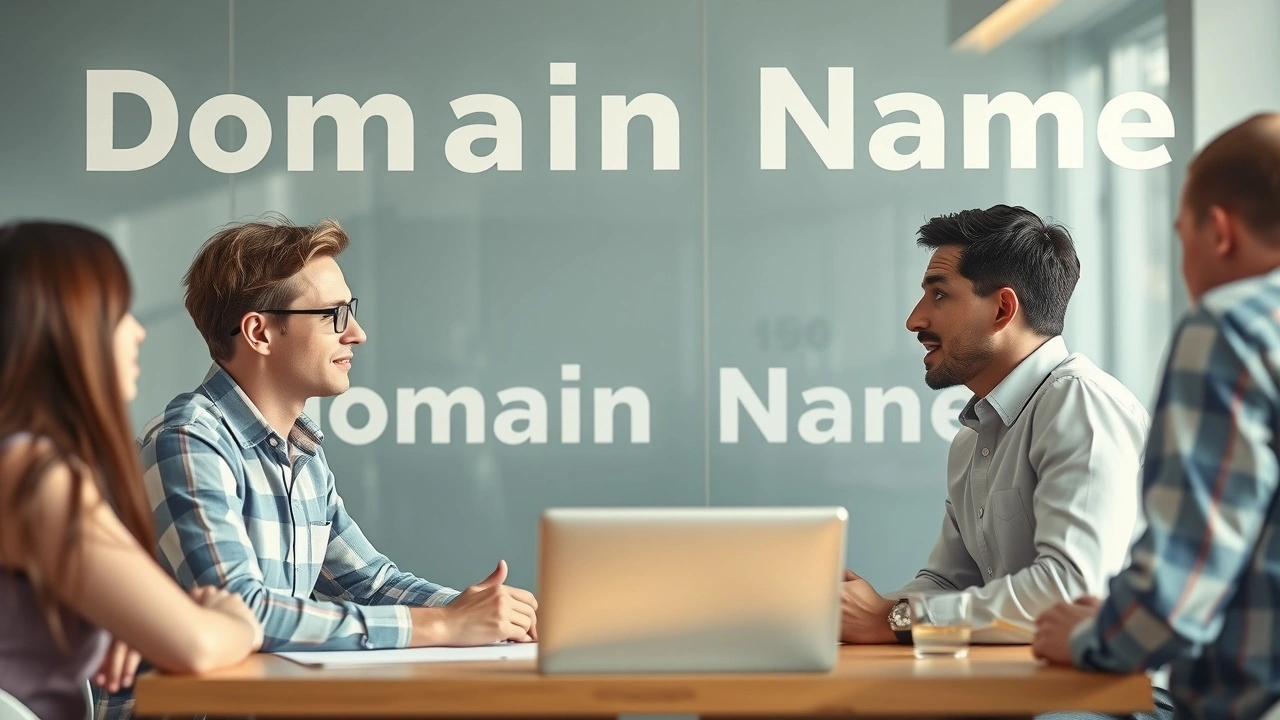 groupe de personnes partageant leur expérience sur un nom de domaine