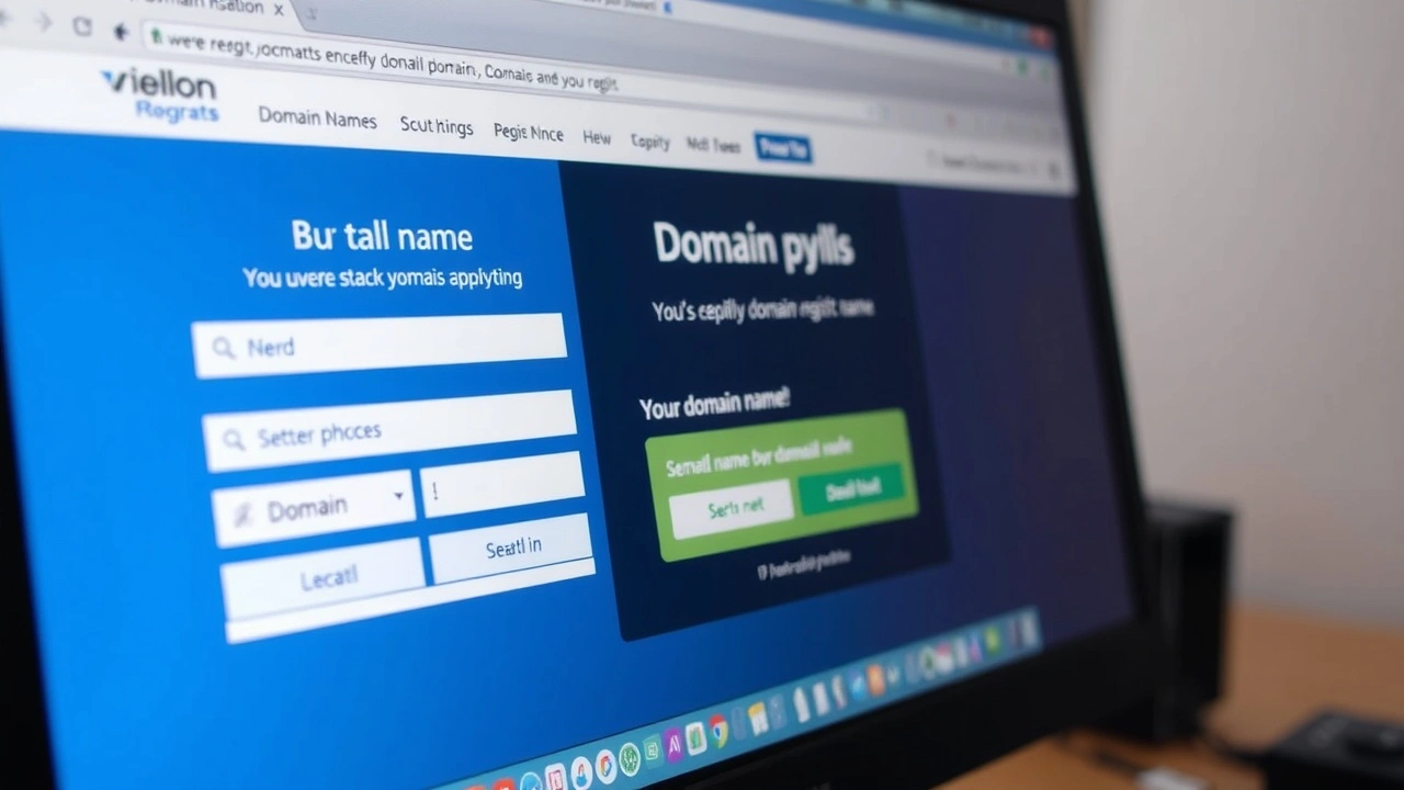 image d'un écran d'ordinateur montrant des sites d'achat de domaines