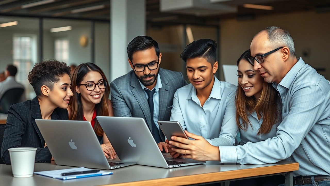 groupe de personnes analysant des études de cas sur des ordinateurs