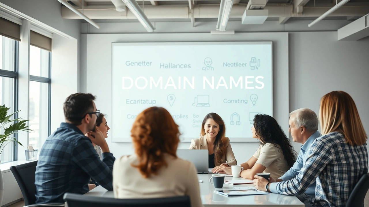 groupe de personnes discutant de branding dans un bureau moderne