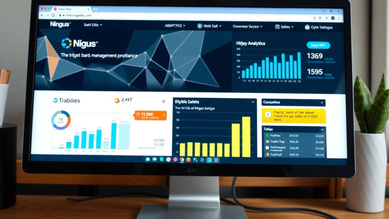 ordinateur affichant un site web de niche