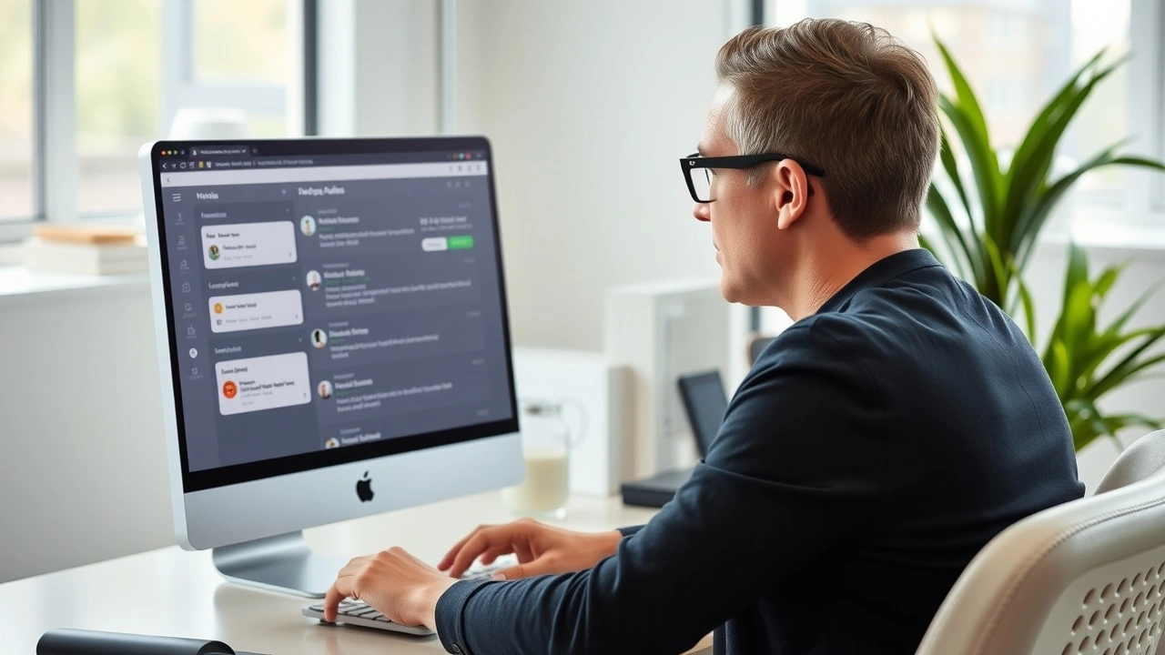 une personne interagissant avec un site de questions reponses