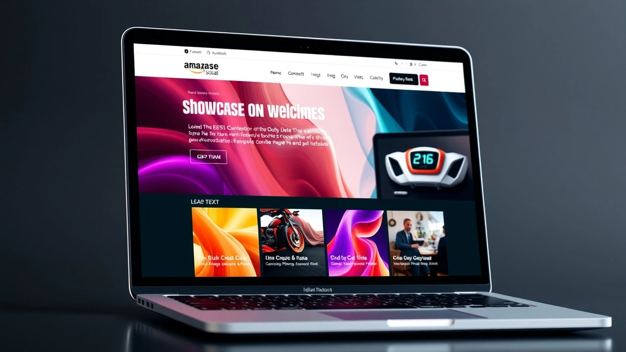 site vitrine attractif sur un ordinateur portable