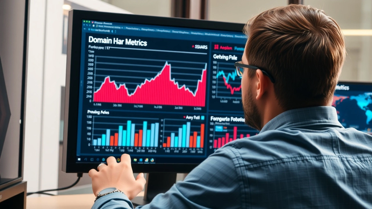 person analysant des donnees de noms de domaine