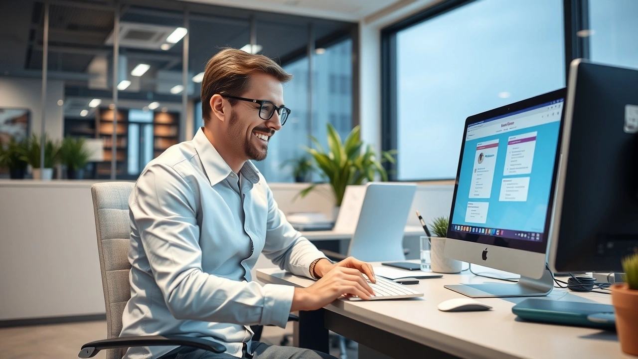 bureau d'un agent de registrar de domaine avec un client