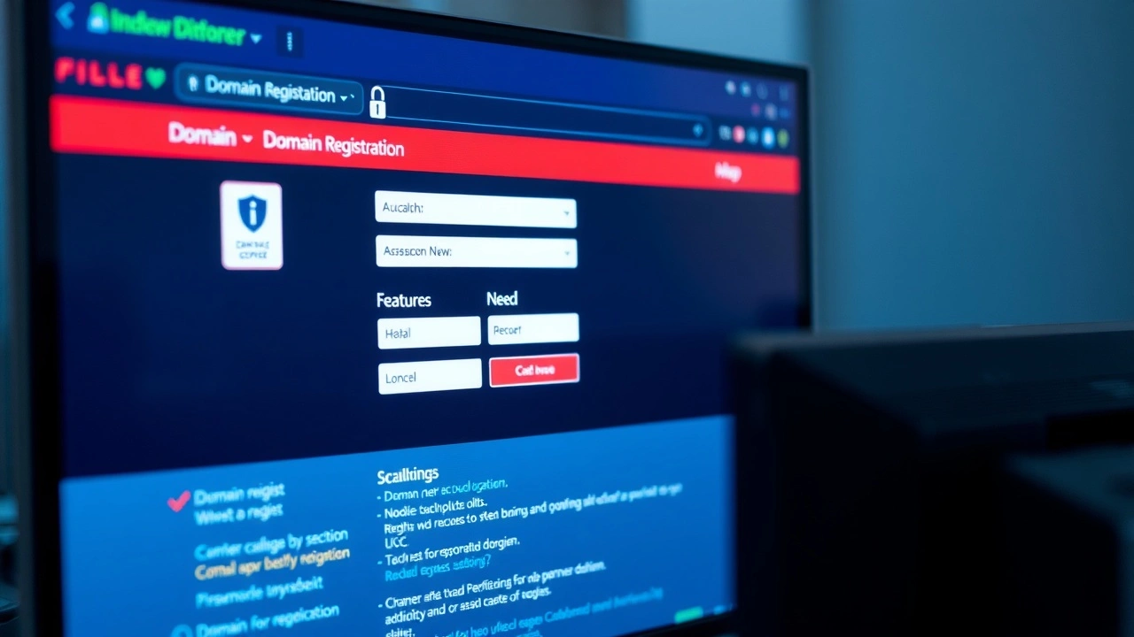 ordinateur avec interface d'enregistrement de domaine sécurisé