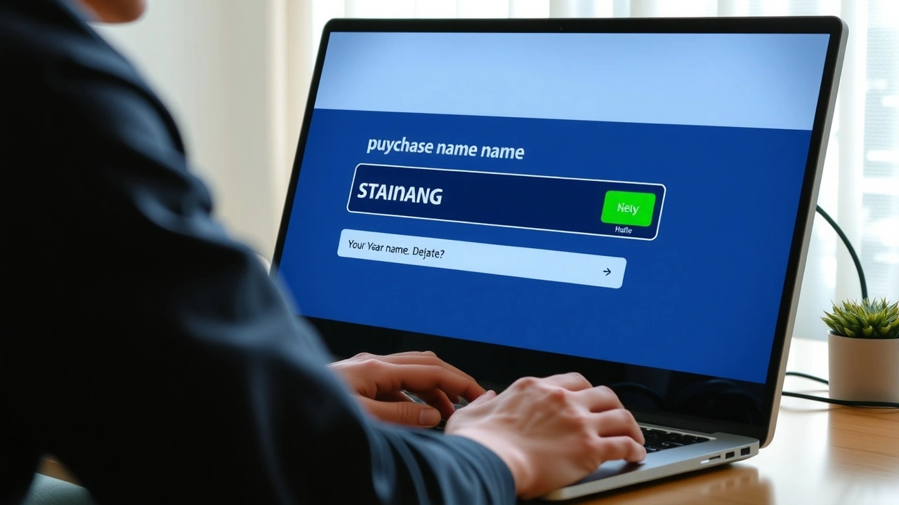 person achetant un nom de domaine en ligne