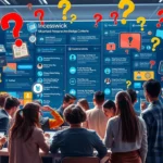 Une illustration d'une communauté en ligne de questions-réponses avec des personnes engagées dans des discussions.