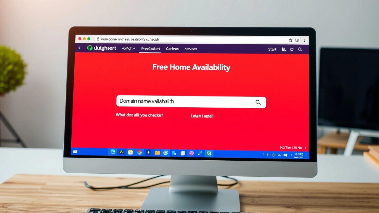 ordinateur affichant un vérificateur de disponibilité de domaine