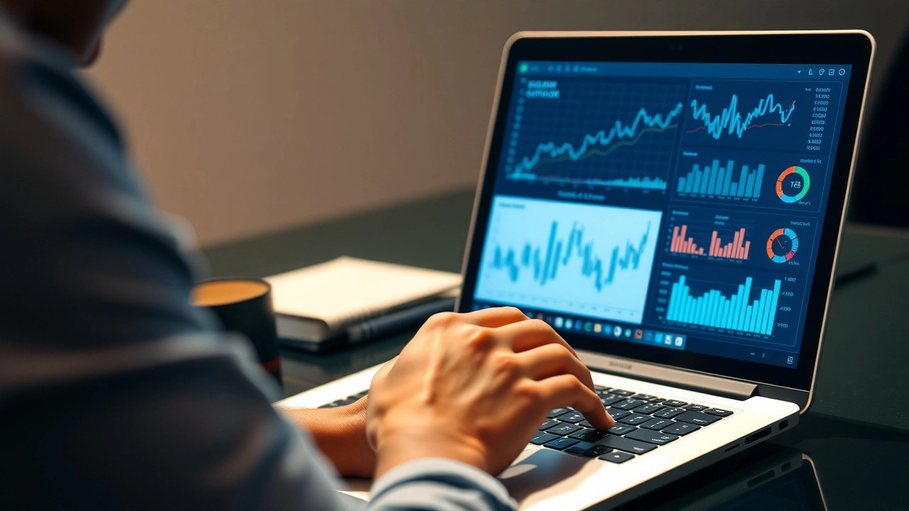person utilisant un ordinateur pour analyser des données en temps reel