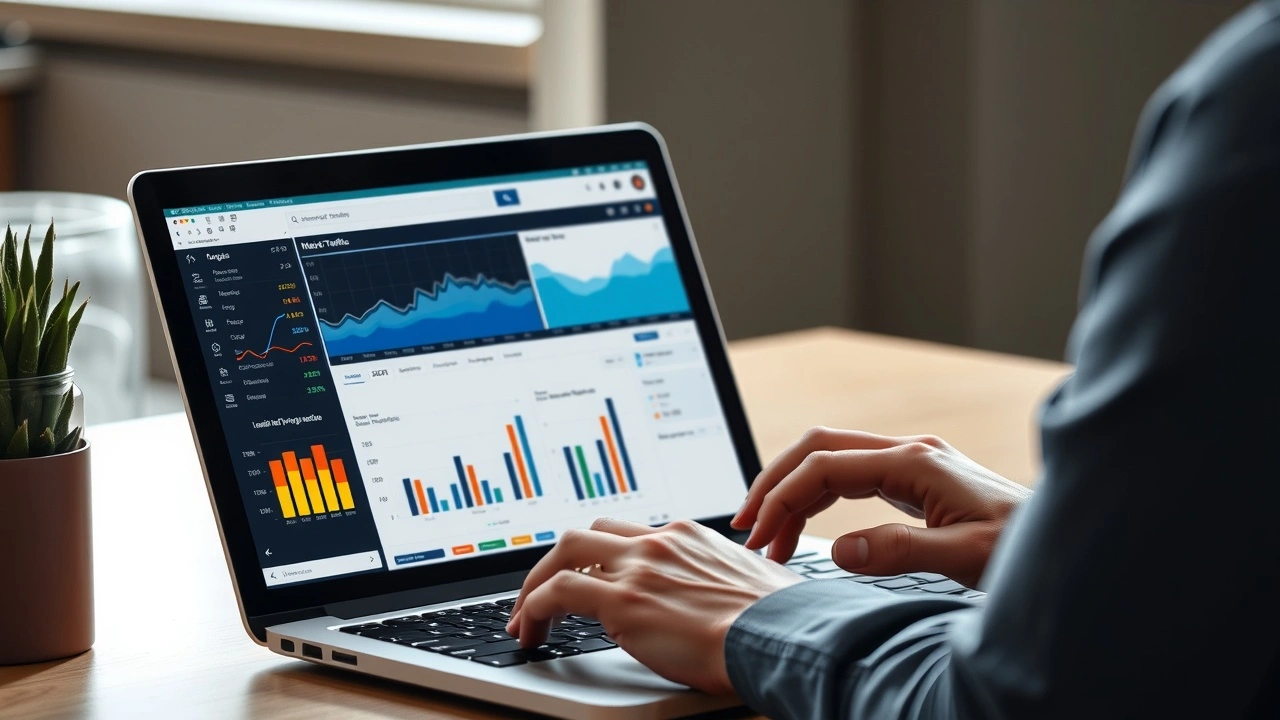une personne analysant des données de trafic web