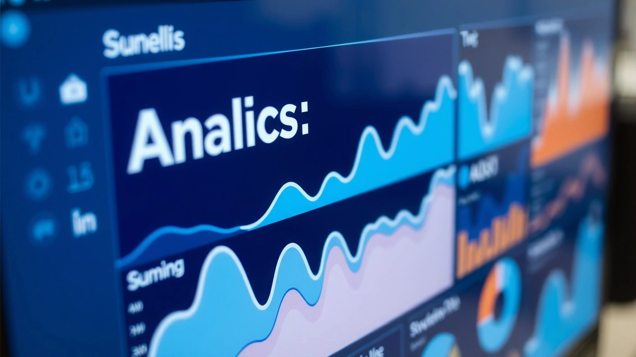 écran d'ordinateur avec graphiques d'analytique de domaine