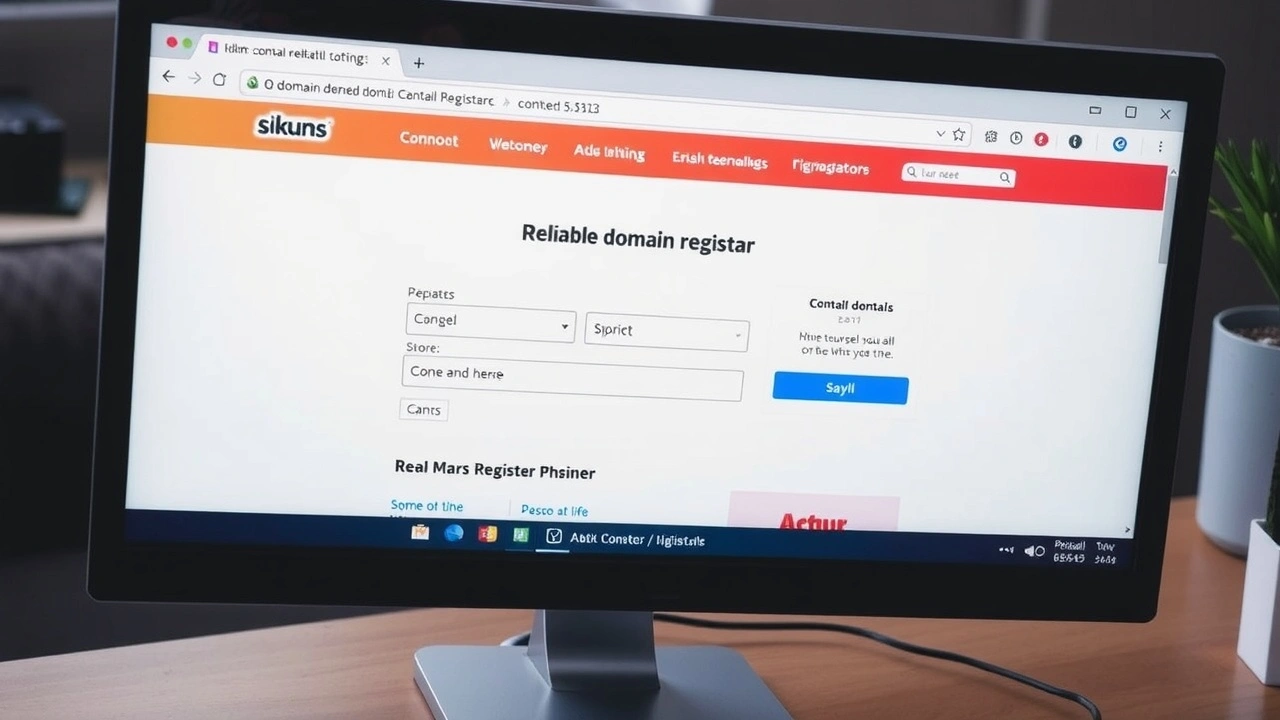 capture d ecran d un site de registrar de domaines