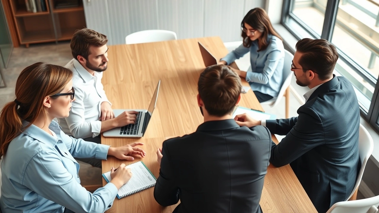 groupe de personnes discutant sur la valorisation de domain