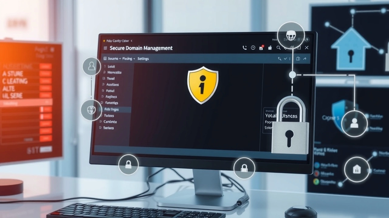écran d'ordinateur montrant une interface de gestion sécurisée