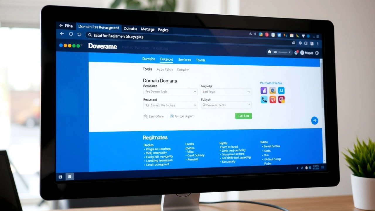 Ecran dordinateur montrant un site dachat de nom de domaine