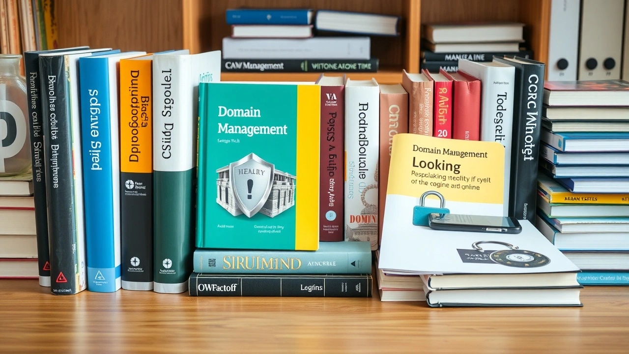 collection de livres sur la gestion de domaine