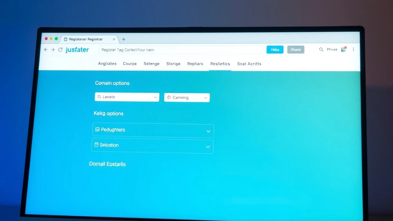 capture d'écran d'une interface de registrar Domaines